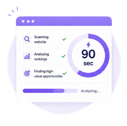 Find SEO revenue opportunities in 90 seconds Find SEO revenue opportunities in 90 seconds