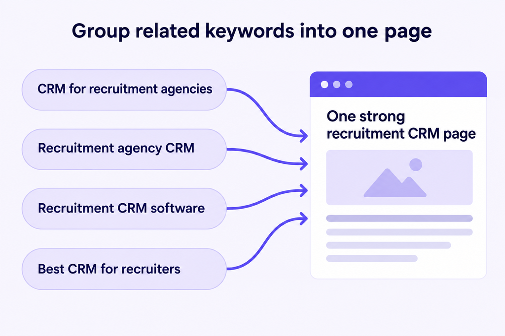 Group similar keywords into pages