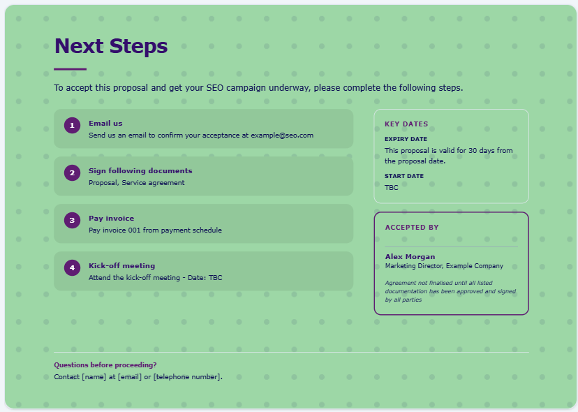 Next Steps Next Steps