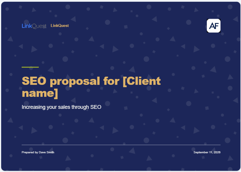 SEO Proposal Template - Cover Page SEO Proposal Template - Cover Page