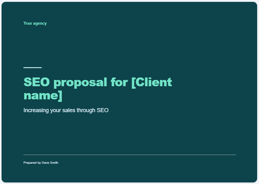 SEO proposal example SEO proposal example
