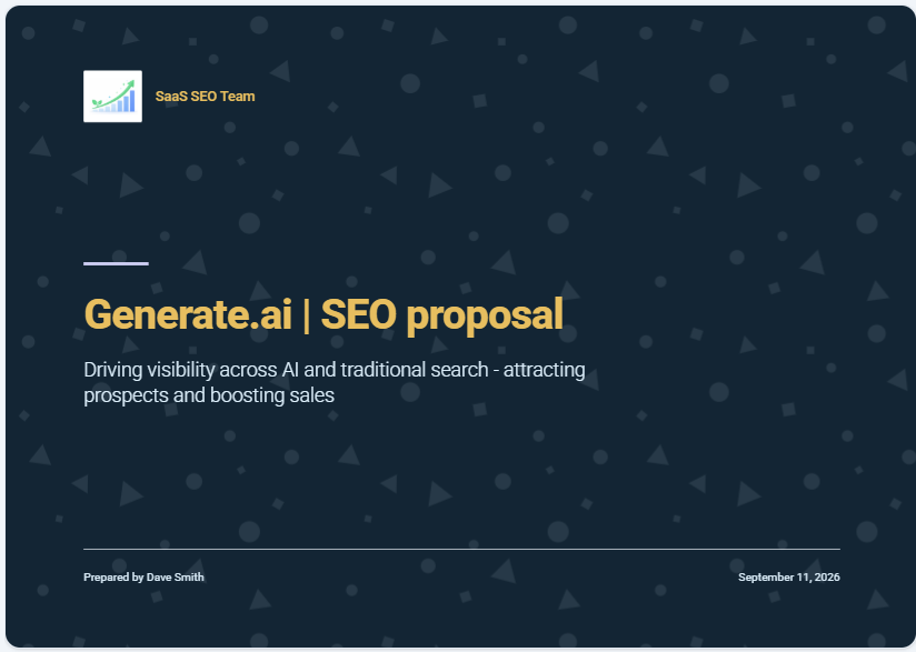 SEO proposal template for saas SEO proposal template for saas