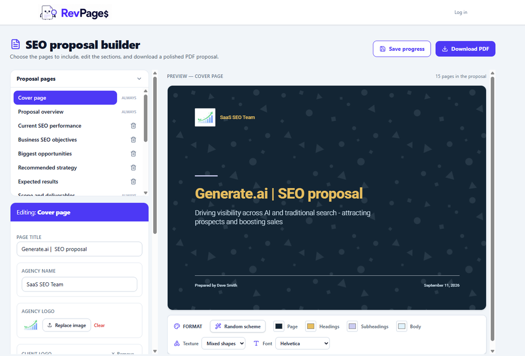 SEO proposal template builder tool SEO proposal template builder tool